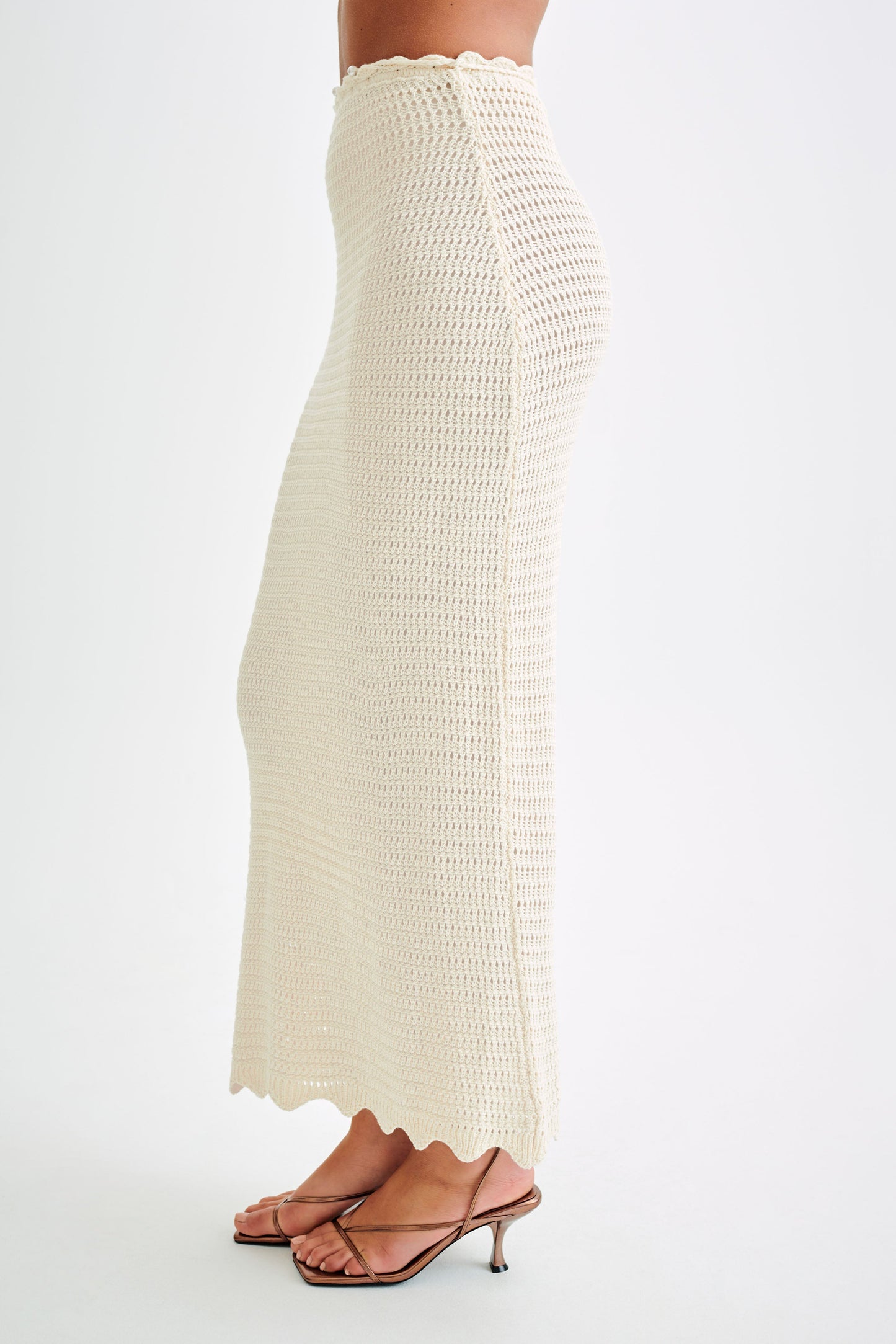 Jupe Maxi Tricot Kira - Crème Beurre