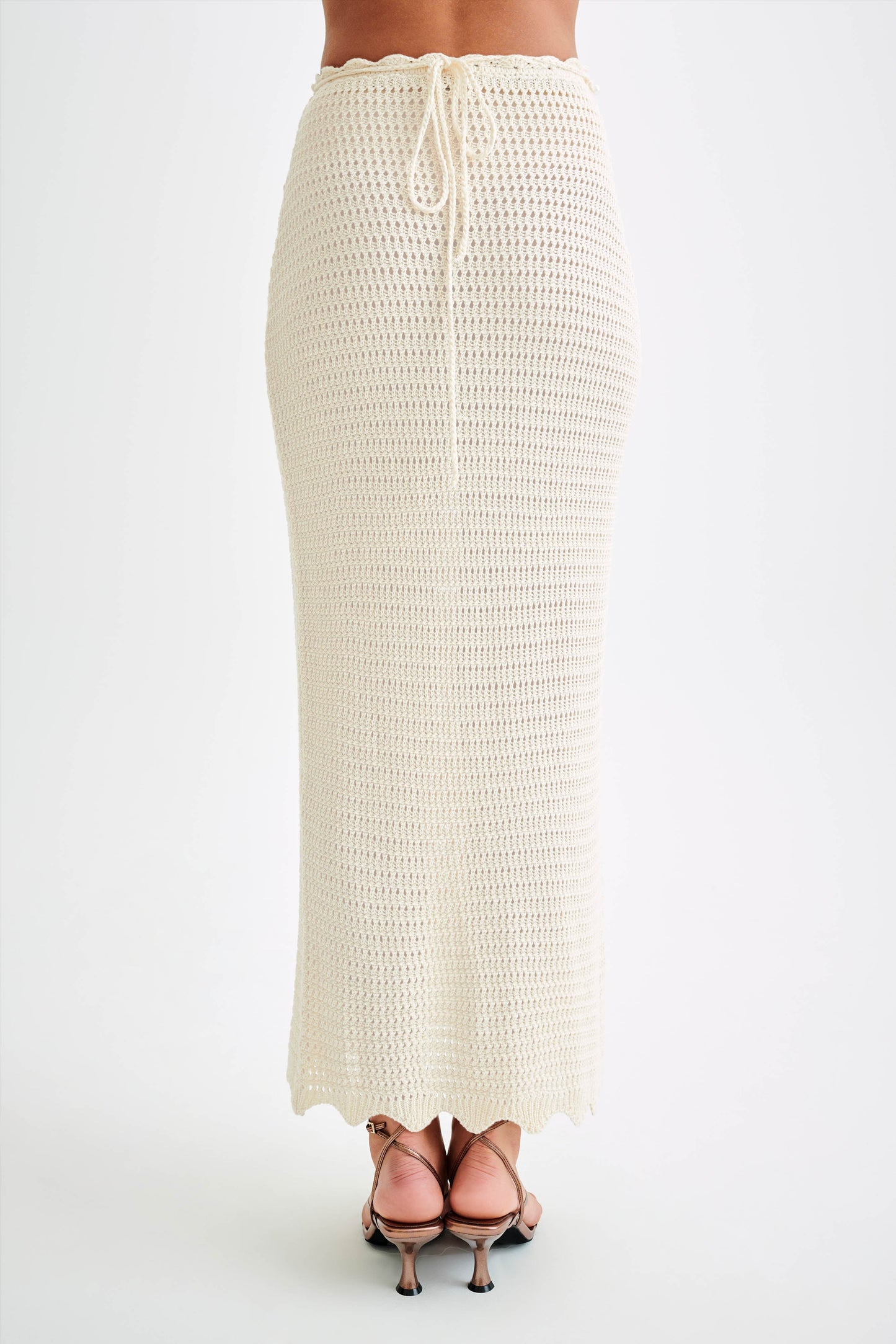 Jupe Maxi Tricot Kira - Crème Beurre