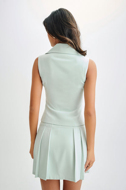 Jupe mini tailleur Berkley - Vert pastel