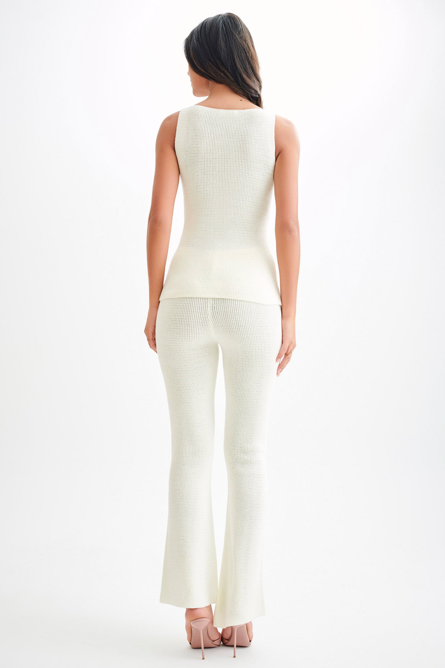 Pantalon en tricot droit Ridley - Ivoire