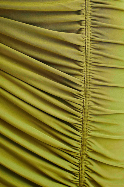 Robe Maxi Capri Gathered Slinky - Olive Vintage