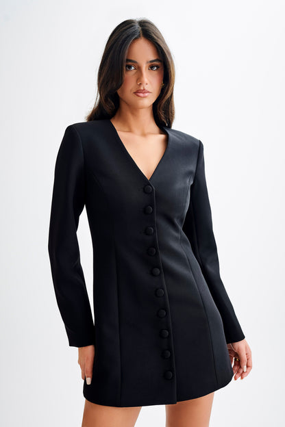 Mini-robe blazer à manches longues Hurley - Noir
