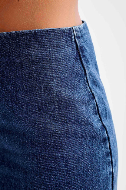 Mini-jupe en jean Ellie - Bleu foncé