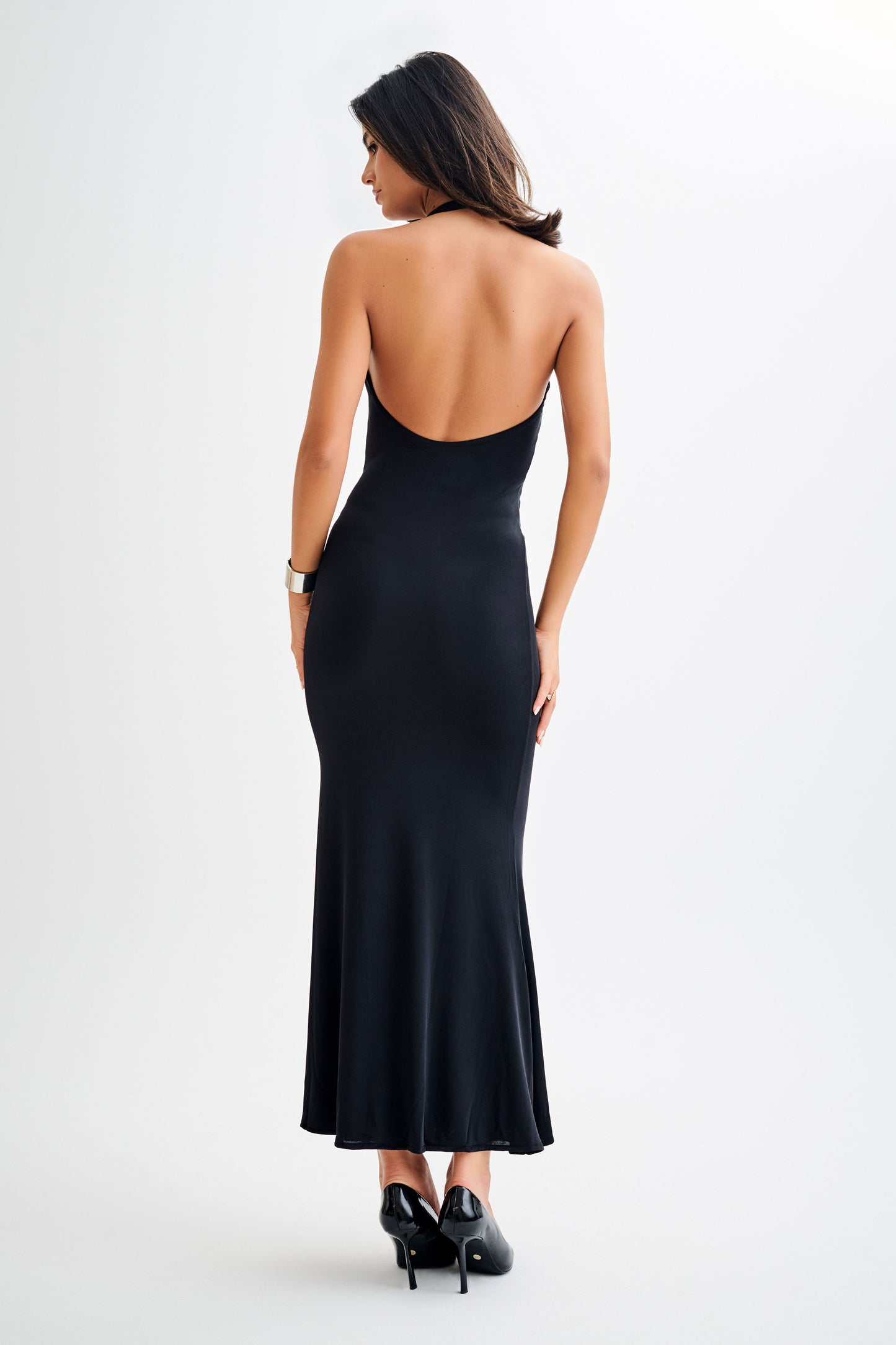 Robe Maxi Asymétrique et Étroite Marianne - Noir