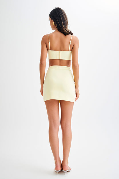 Crop Top de tailleur Perry - Citron Pâle