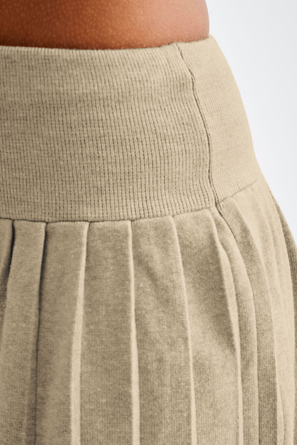 Jupe mini plissée en jersey Beverly - couleur chêne