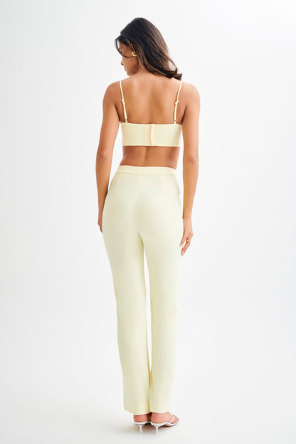 Pantalon droit Allanah Suiting - Citron pastel