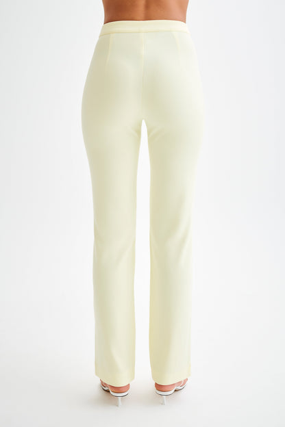 Pantalon droit Allanah Suiting - Citron pastel