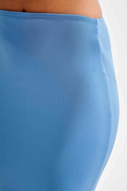 Jupe mi-longueur Mara Slinky - Bleu Iris
