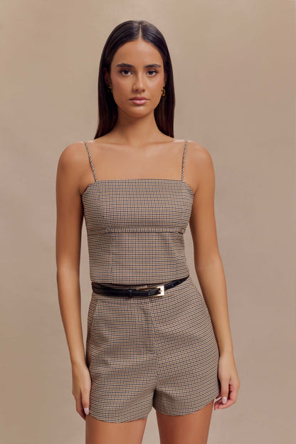 Short Radley à carreaux - Marron clair
