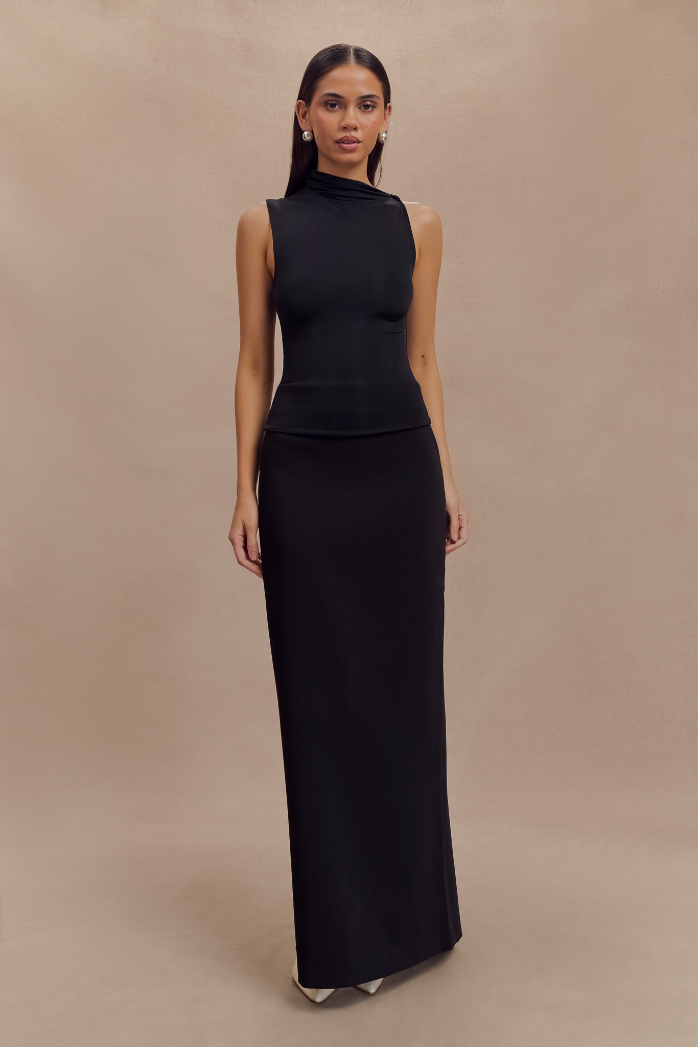 Haut moulant sans manches Hadleigh - Noir