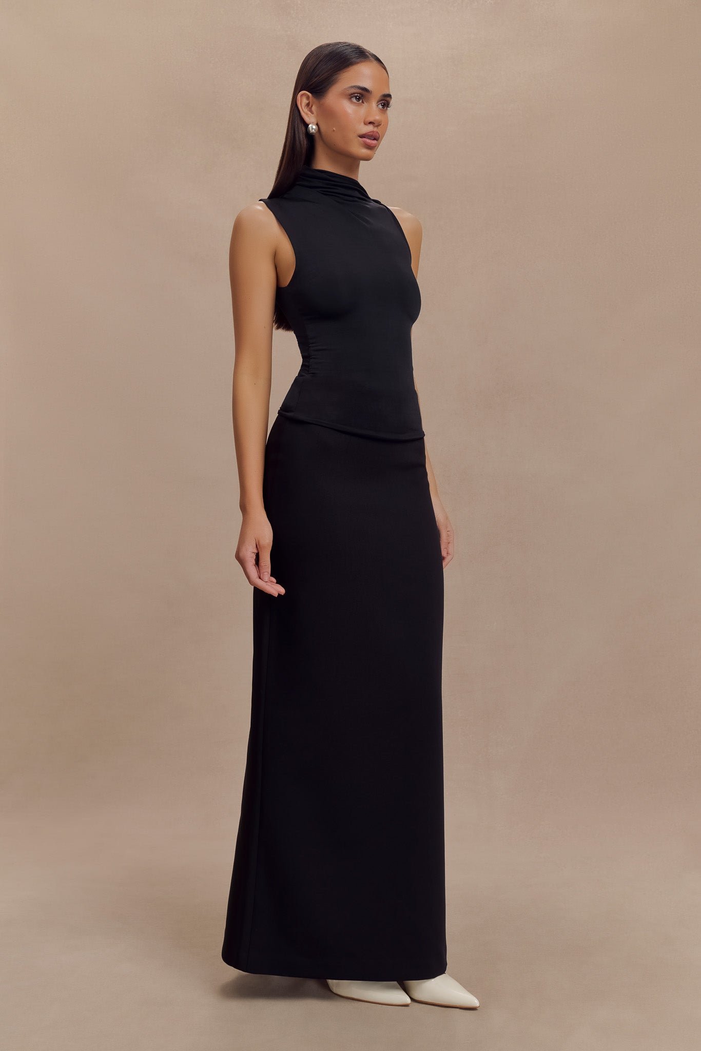 Haut moulant sans manches Hadleigh - Noir