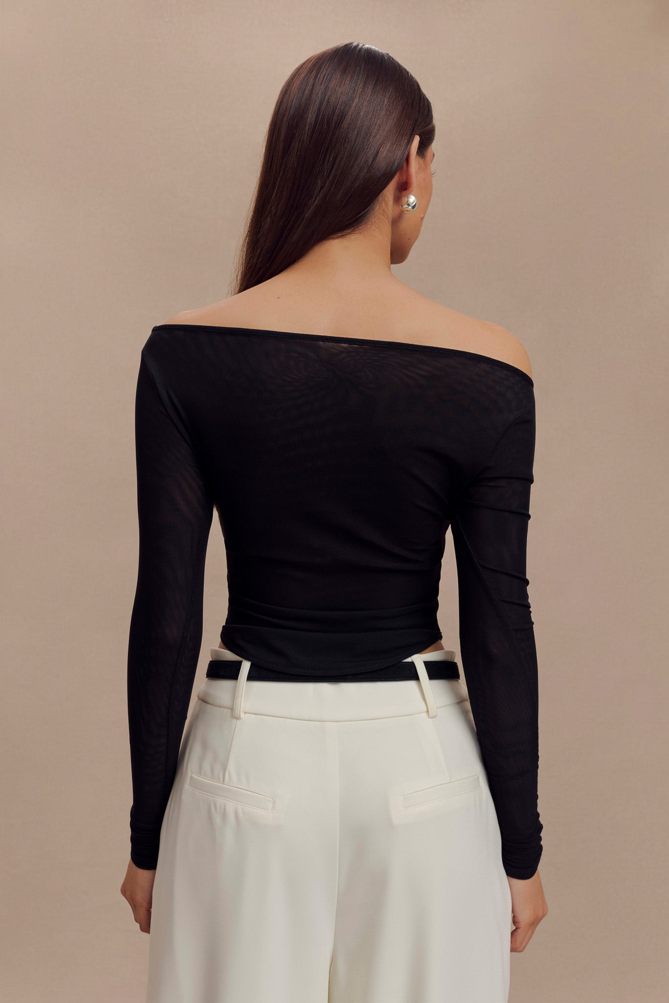 Colette Haut en Maille à Col Rond - Noir