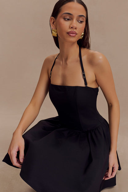 Mini-robe à bretelles Ruby - Noir