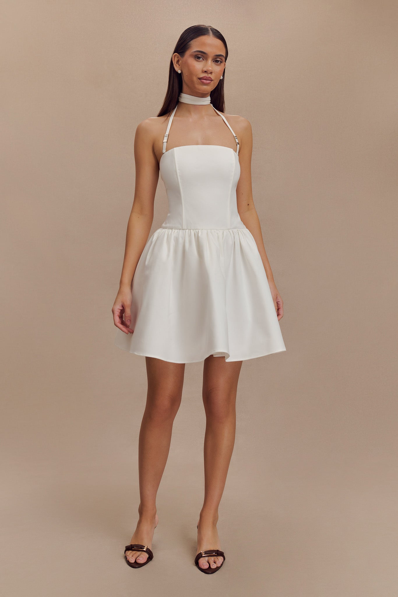 Mini-robe à bretelles Ruby - Blanc
