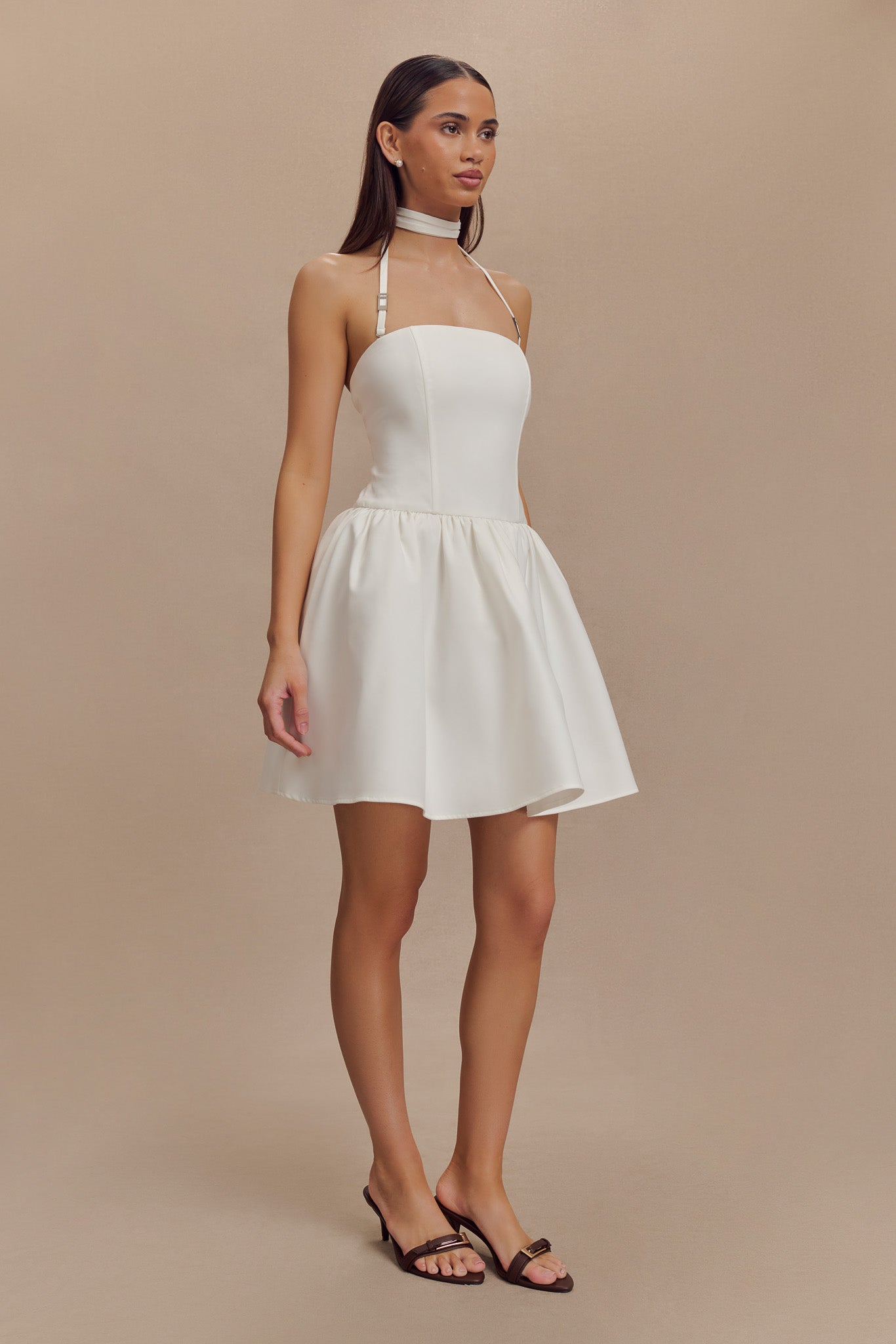 Mini-robe à bretelles Ruby - Blanc