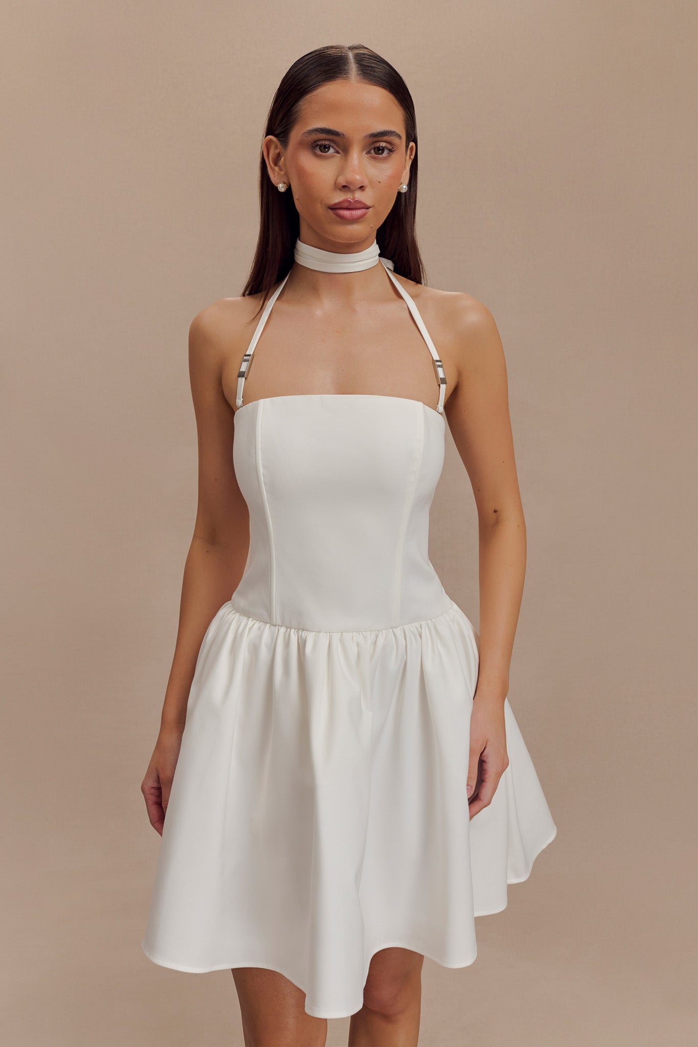 Mini-robe à bretelles Ruby - Blanc