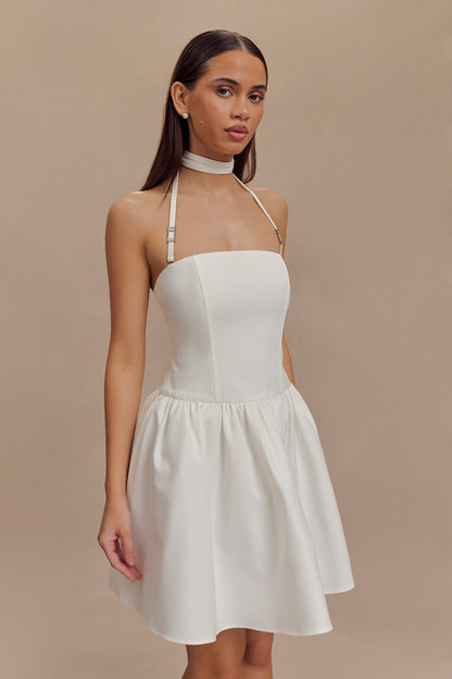 Mini-robe à bretelles Ruby - Blanc