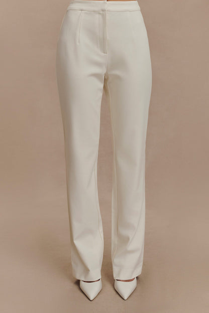 Pantalon droit Allanah - Ivoire