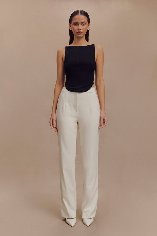 Pantalon droit Allanah - Ivoire