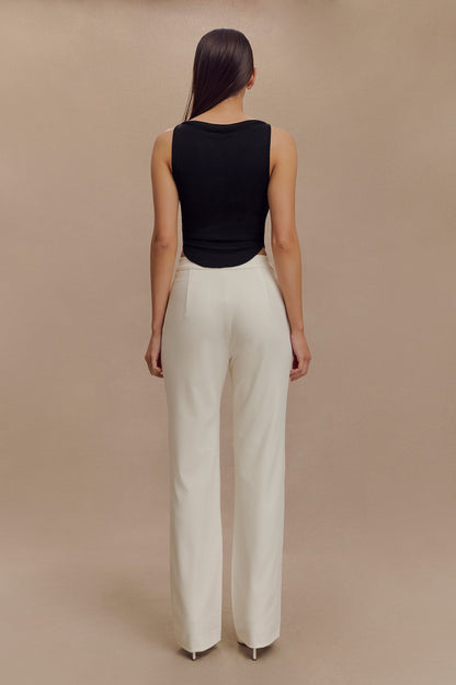 Pantalon droit Allanah - Ivoire