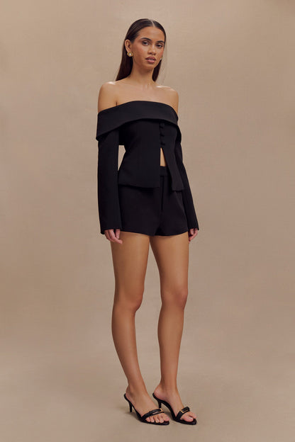 Veste décolletée épaules nues Celene - Noir