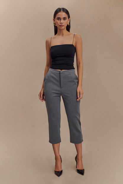 Pantalon Capri Anne - Gris anthracite chiné