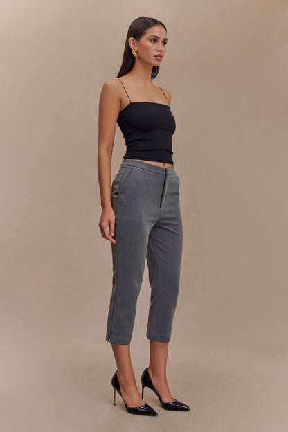 Pantalon Capri Anne - Gris anthracite chiné