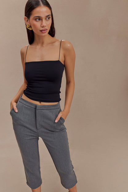Pantalon Capri Anne - Gris anthracite chiné