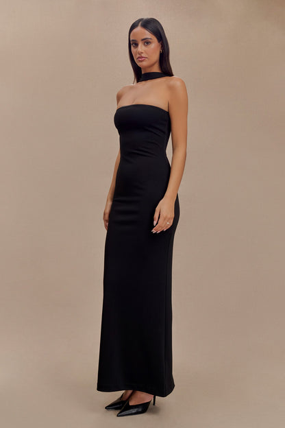 Robe Maxi Velma à Col Halter - Noir
