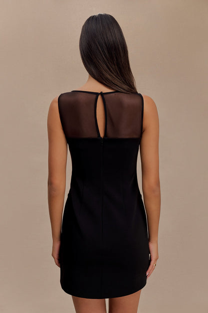 Mini-robe tailleur à ceinture Posie - Noir