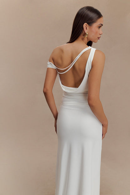 Top décolleté épaules dénudées Kacey Slinky - Blanc