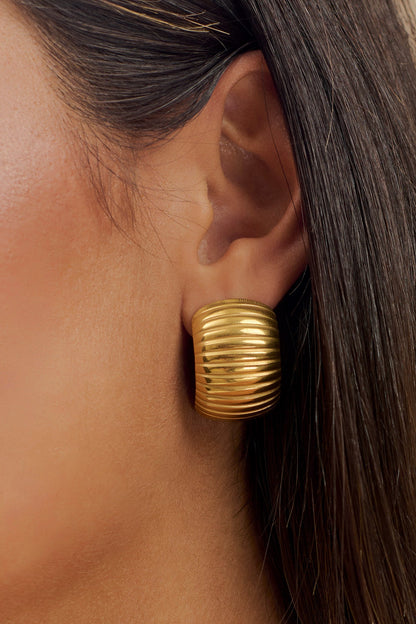 Amelia Boucle d'oreille texturée - Or