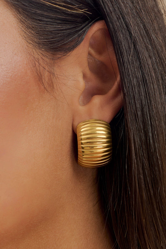 Amelia Boucle d'oreille texturée - Or