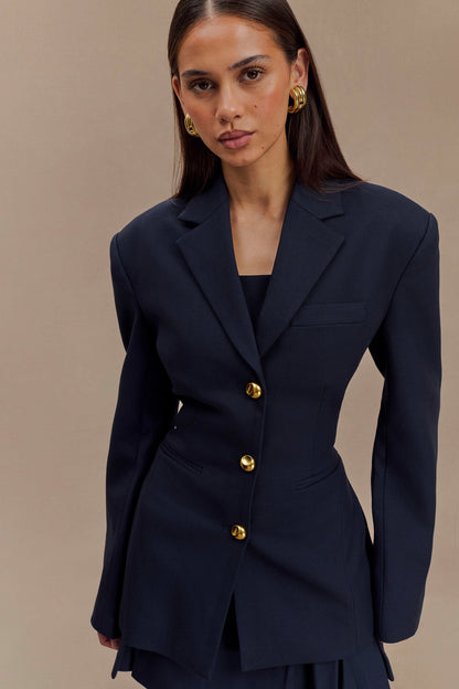 Blazer à taille ajustée Bellamy - Bleu marine foncé