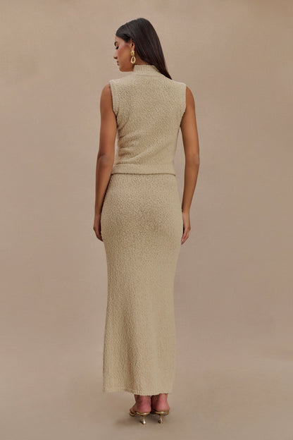 Jupe Maxi Boucle Moira - Blé