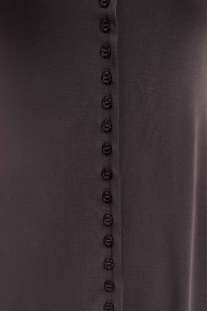 Robe midi en jersey de pêche Anders - Anthracite