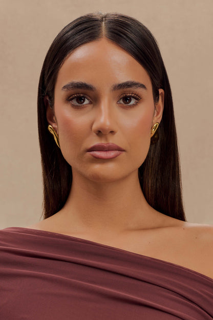 Boucles d'oreilles horizontales Alicia - Or