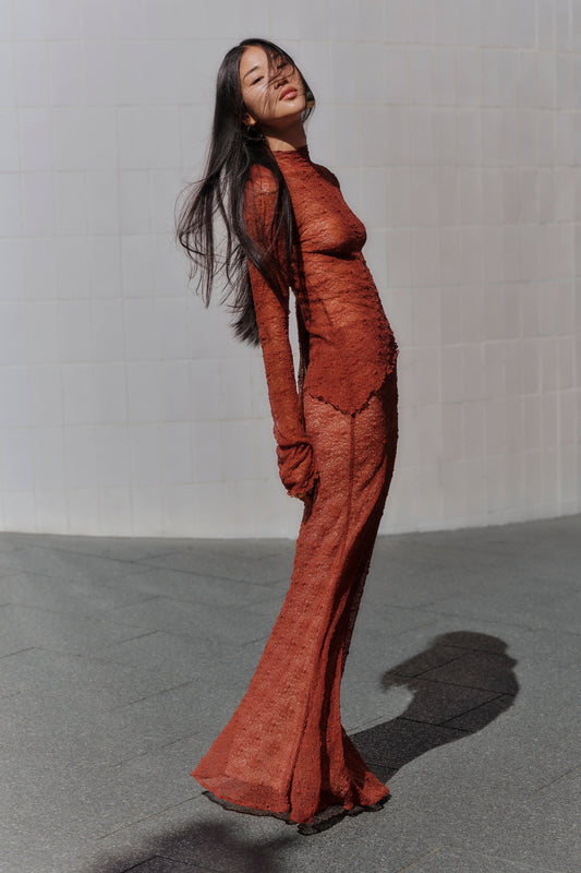 Jupe Maxi en Dentelle Transparent Robyn - Chilli