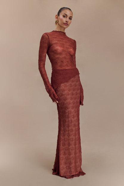 Jupe Maxi en Dentelle Transparent Robyn - Chilli