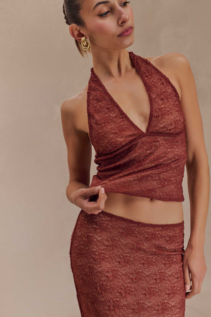 Halter en dentelle transparente Asher - Chilli