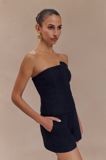 Shorts en bouclette Parker - Bleu nuit