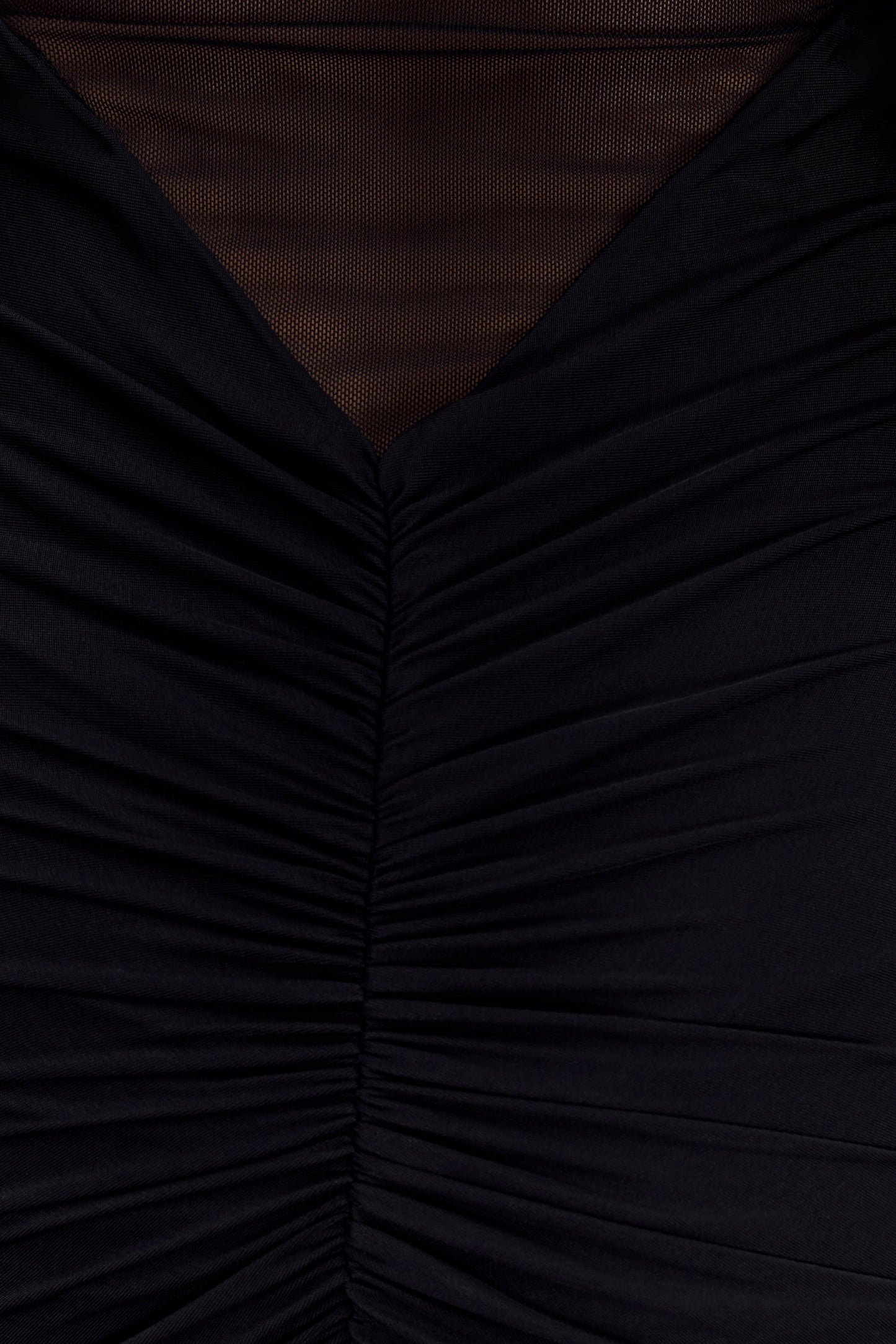 Robe Maxi Épaule Découverte en Mousseline et Maille - Noir