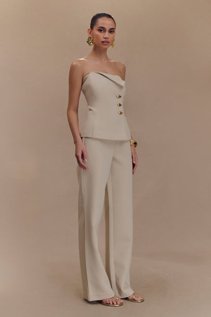 Pantalon tailleur droit Lindie - Sable