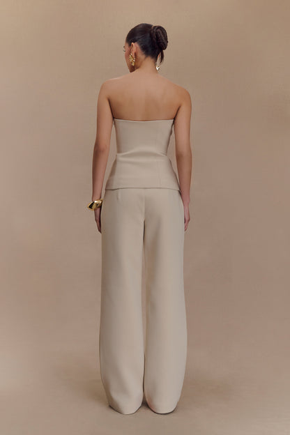 Pantalon tailleur droit Lindie - Sable