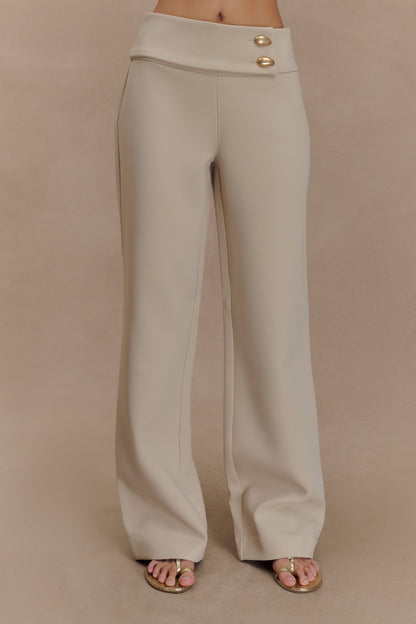 Pantalon tailleur droit Lindie - Sable