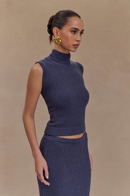 Top en tricot sans manches Azalea - Gris acier