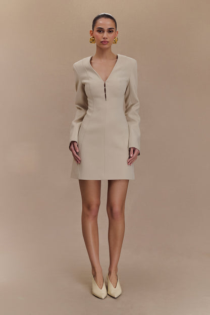 Veste-tailleur plissée Arora - Sable
