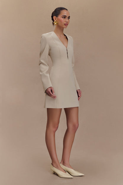 Veste-tailleur plissée Arora - Sable