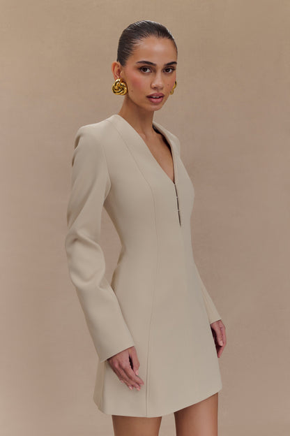 Veste-tailleur plissée Arora - Sable